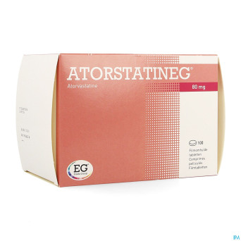 Atorstatineg 80 mg comp pell 100