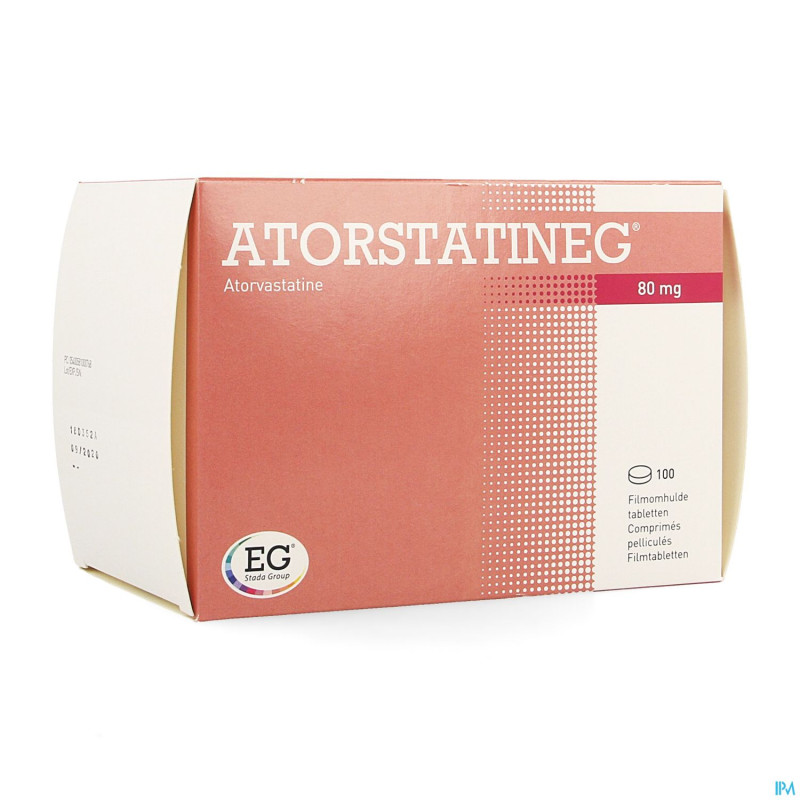 Atorstatineg 80 mg comp pell 100