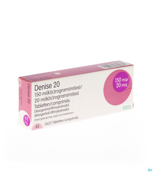 Denise 20 150mcg/20mcg teva comp  63