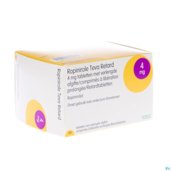 Ropinirol teva 4 mg comp pell  84 x 4 mg