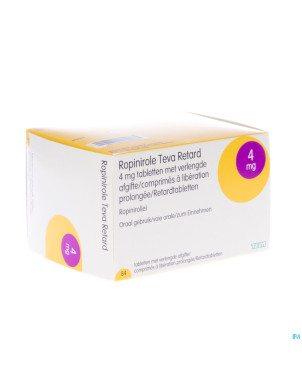 Ropinirol teva 4 mg comp pell  84 x 4 mg