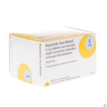 Ropinirol teva 8 mg comp pell  84 x 8 mg