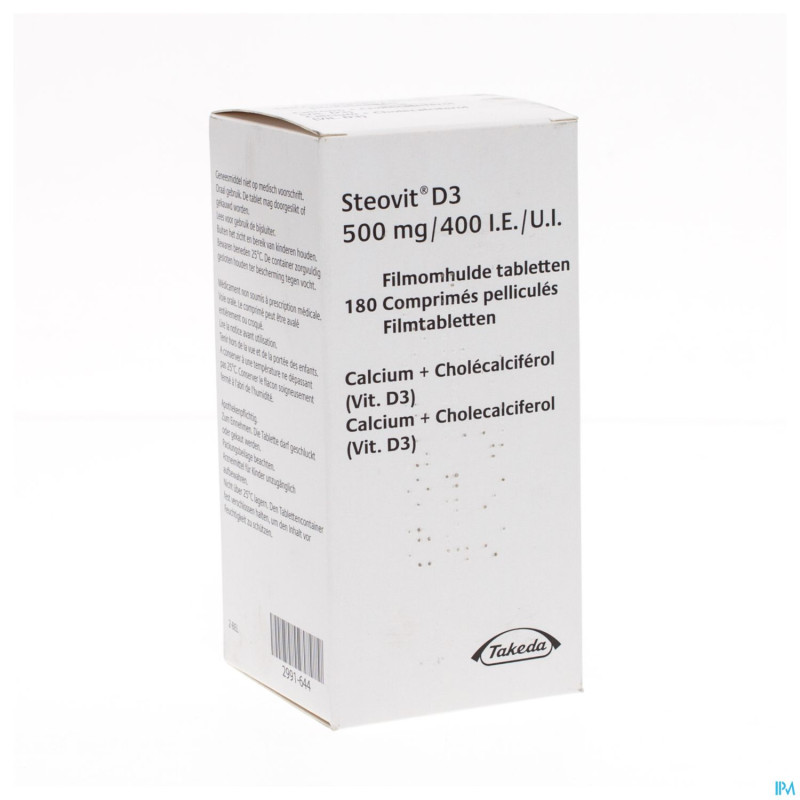 Steovit d3  500mg/400ui comp 180
