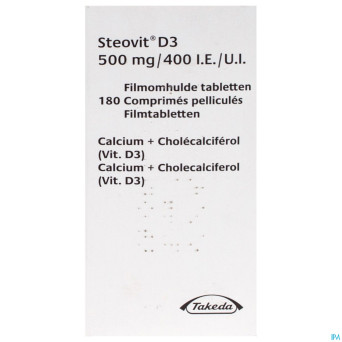 Steovit d3  500mg/400ui comp 180