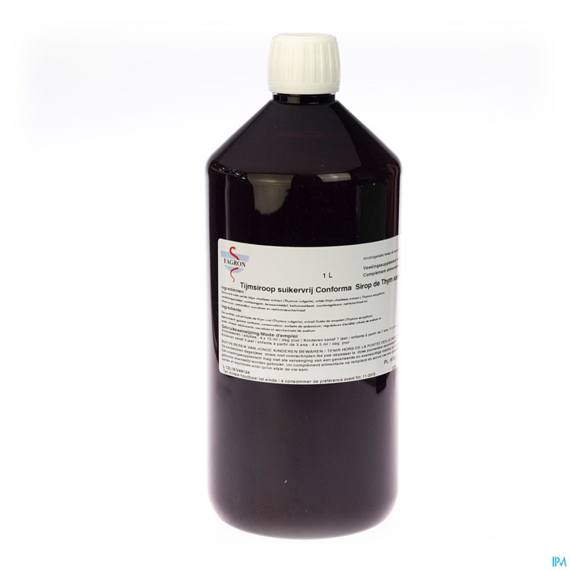 Sirop de thym sans sucre nf 1l conf
