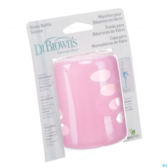 Dr brown manchon rose pr biber verre 120ml 1 escos