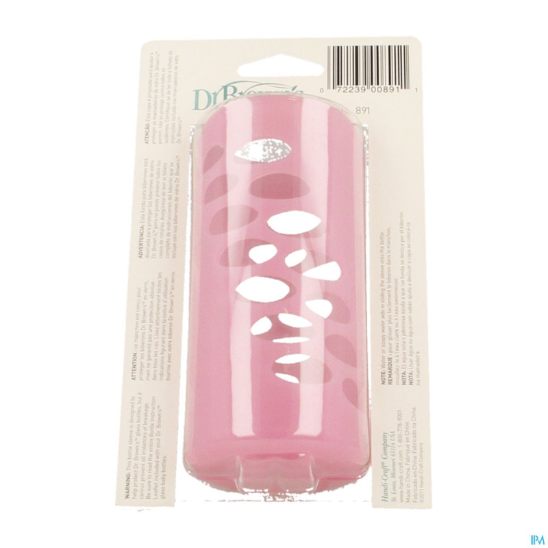 Dr brown manchon rose pr biber verre 240ml 1 escos