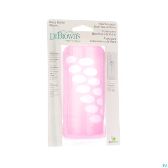 Dr brown manchon rose pr biber verre 240ml 1 escos