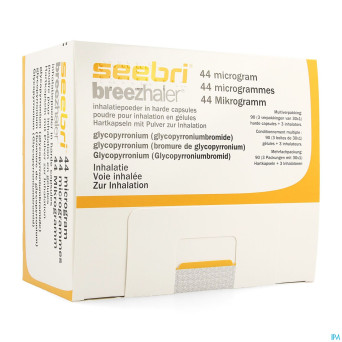 Seebri breezhaler 44 mcg pulv inhal caps 90 ud