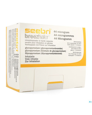 Seebri breezhaler 44 mcg pulv inhal caps 90 ud