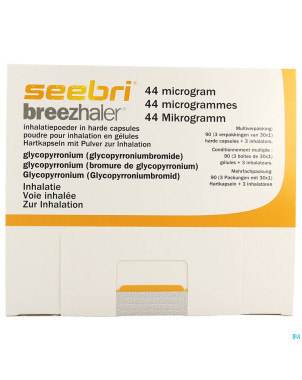 Seebri breezhaler 44 mcg pulv inhal caps 90 ud