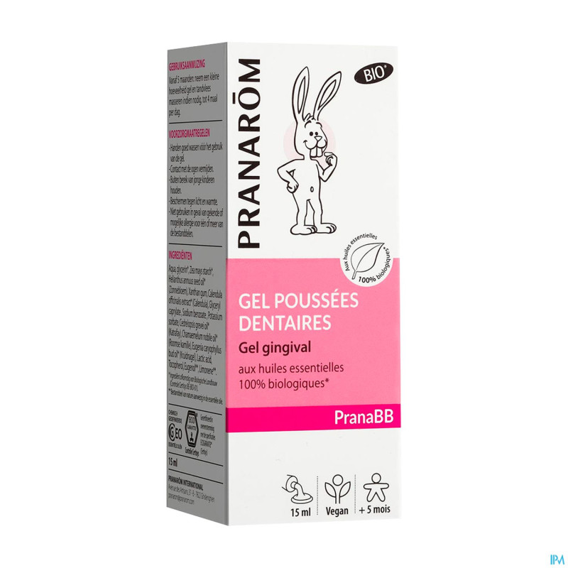 Pranabb bio gel poussees dentaires fl pompe 15ml
