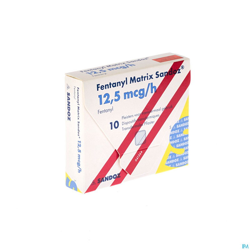 Fentanyl matrix sandoz 12,5 mcg empl transderm 10