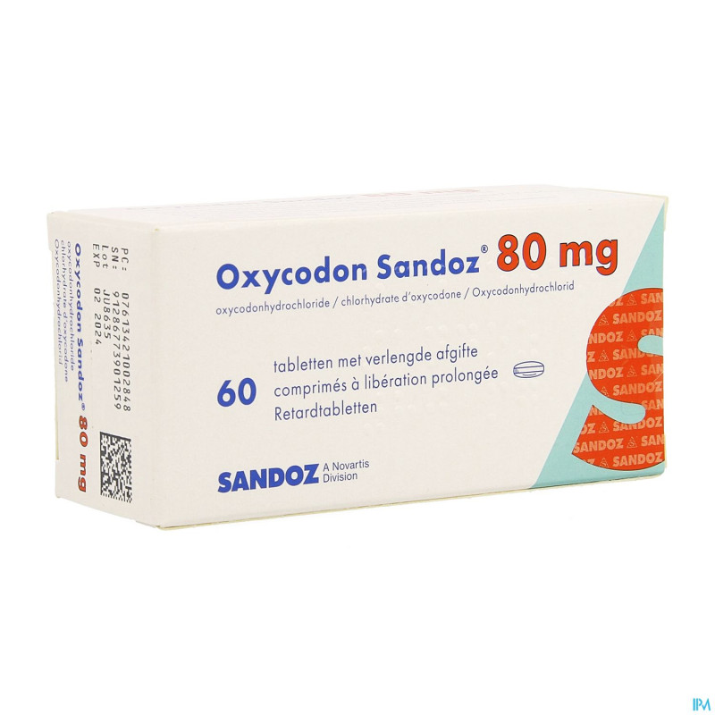 Oxycodon 80mg sandoz lib.prolongee  60