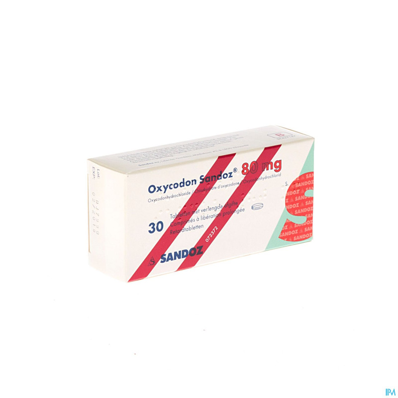 Oxycodon 80mg sandoz lib.prolongee  30