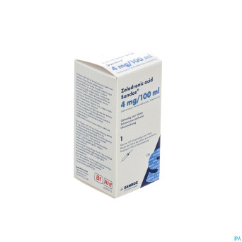 Zoledronic sandoz 4mg/100ml 1fl inj conc sol infus