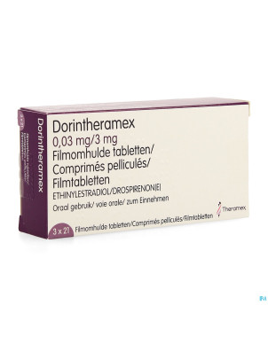 Dorin theramex 3,00mg/0,03mg comp pell  3 x 21