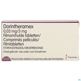 Dorin theramex 3,00mg/0,03mg comp pell  3 x 21