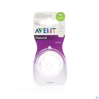 Philips avent natural tetine slow 2trous    2
