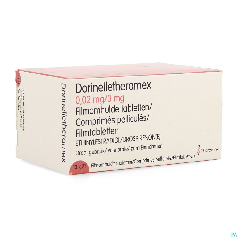 Dorinelle theramex 3,00mg/0,02mg comp pell 13 x 21