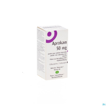 Aprokam 50 mg pulv sol inj 1x50mg fl verre type i