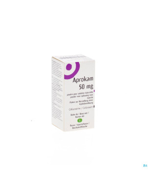 Aprokam 50 mg pulv sol inj 1x50mg fl verre type i