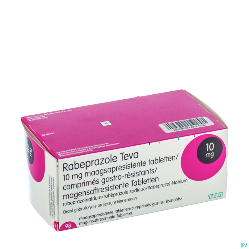 Rabeprazole 10mg teva tabl gastro resist 98x10mg