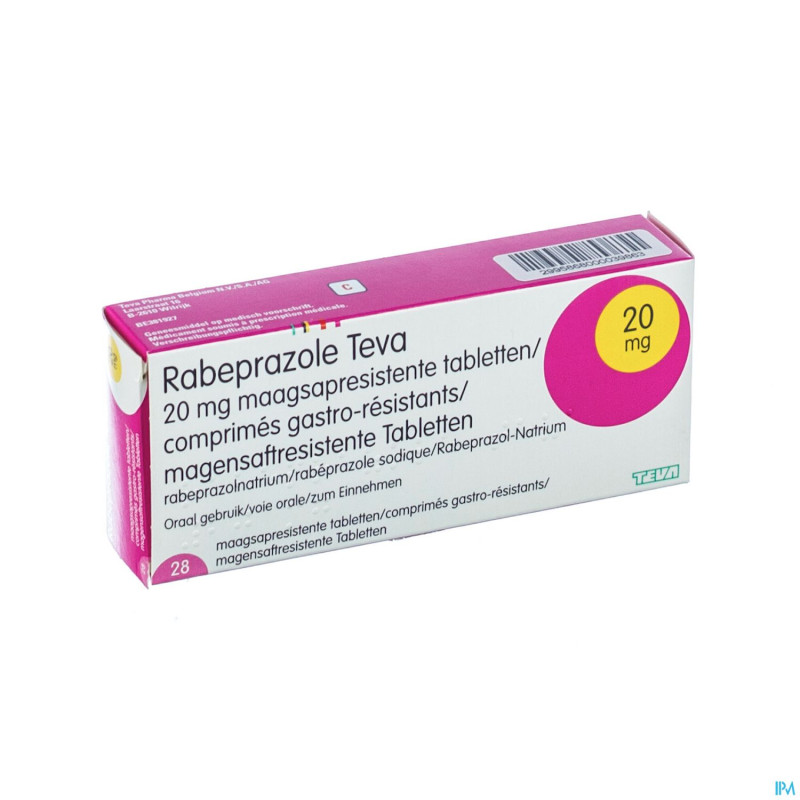 Rabeprazole 20mg teva tabl gastro resist 28x20mg