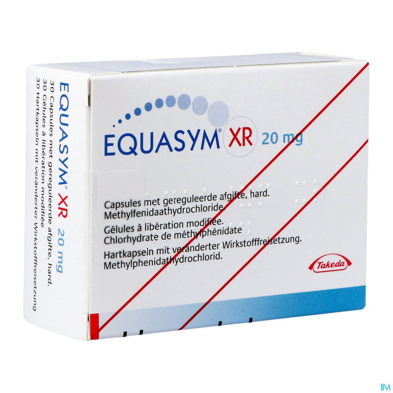 Equasym xr 20 mg caps liberation modifiee  30