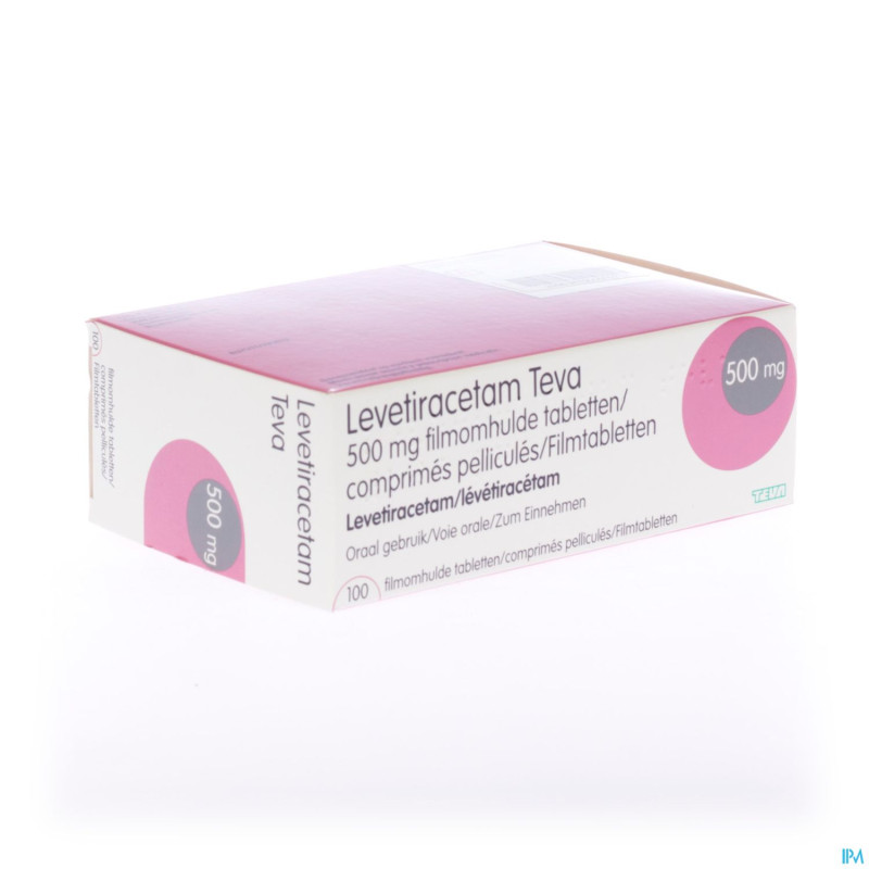 Levetiracetam teva  500 mg comp pell 100