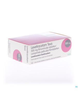 Levetiracetam teva  500 mg comp pell 100