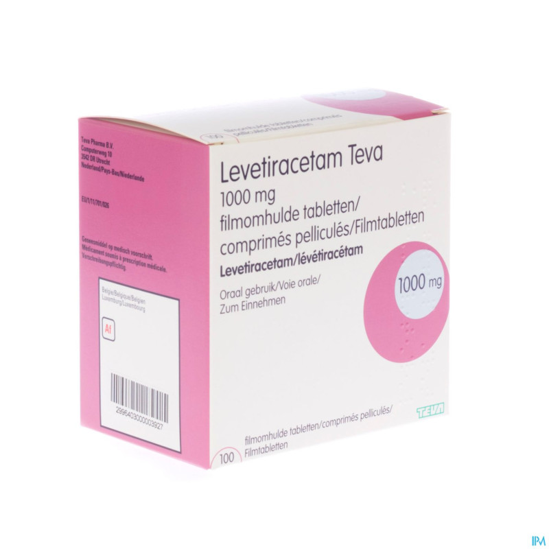 Levetiracetam teva 1000 mg comp pell 100