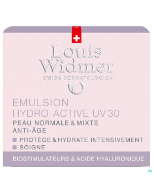 Widmer jour emulsion hydro-active uv30 parf 50ml