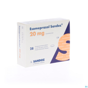 Esomeprazole sandoz 20mg comp gastro res 28