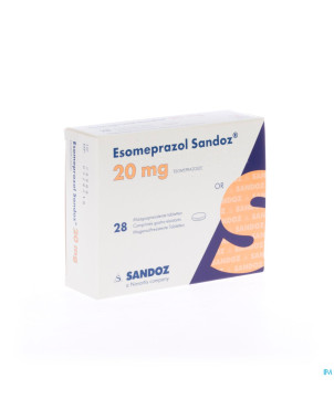 Esomeprazole sandoz 20mg comp gastro res 28