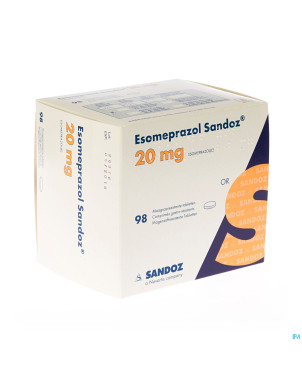 Esomeprazole sandoz 20mg comp gastro res 98