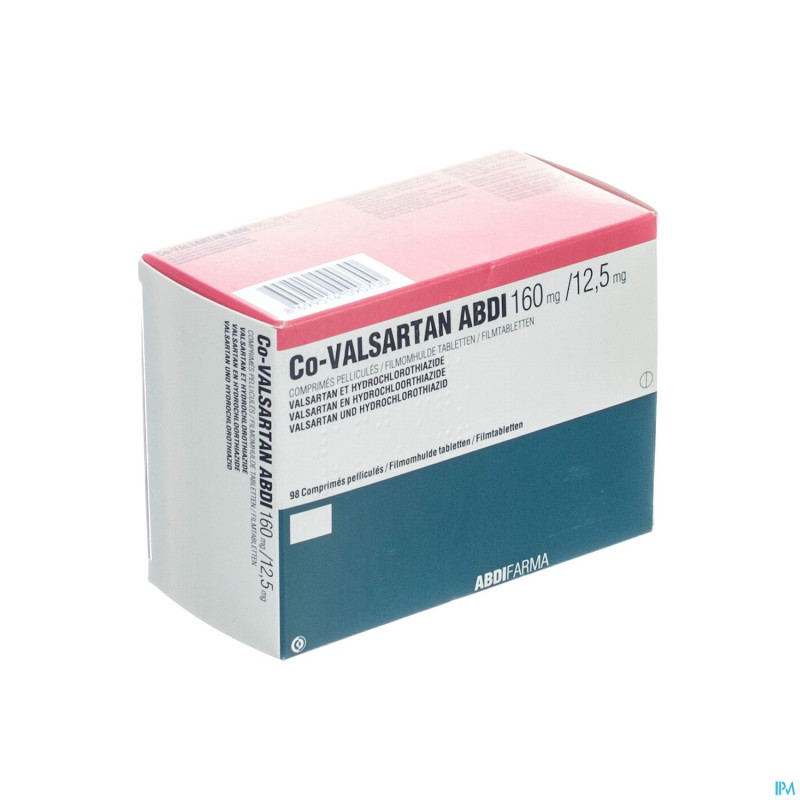 Co valsartan abdi 160 mg/12,5 mg comp pell 98