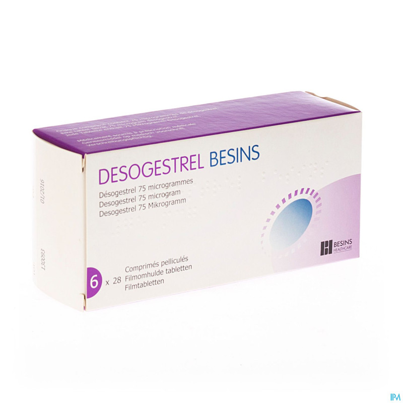Desogestrel comp pell 168 x 75 mcg
