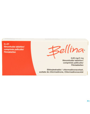 Bellina 0,03 mg/2 mg comp  3 x 21