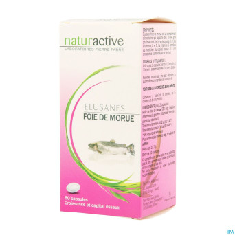 Elusanes foie morue    pot caps 60