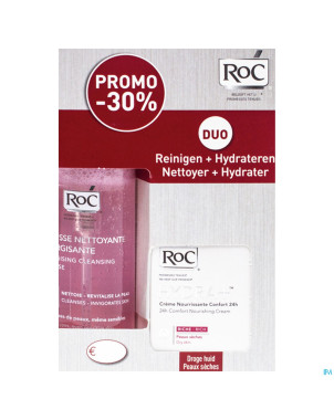 Roc hydra+ riche 40ml + mousse nett energ 150ml