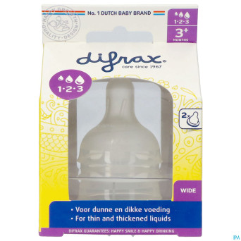Difrax tetine natural wide 1-2-3    677