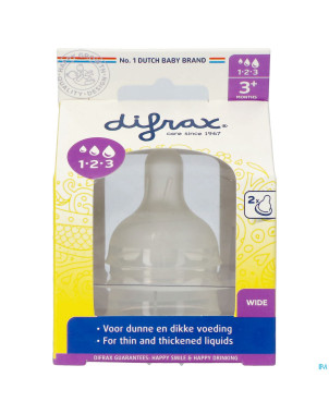 Difrax tetine natural wide 1-2-3    677