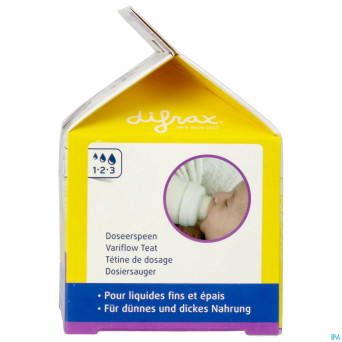 Difrax tetine natural wide 1-2-3    677