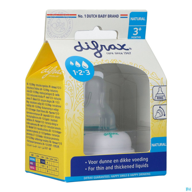Difrax bague de serrage 1-2-3 natural    713