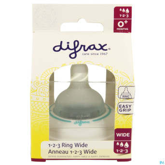 Difrax bague de serrage 1-2-3 natural wide    714