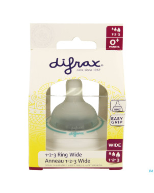 Difrax bague de serrage 1-2-3 natural wide    714