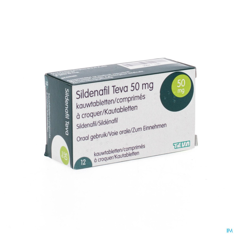 Sildenafil teva  50mg comp a croquer 12x  50mg