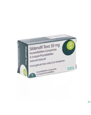 Sildenafil teva  50mg comp a croquer 12x  50mg