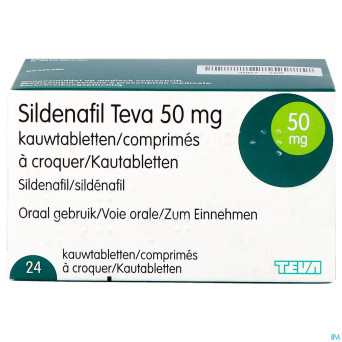 Sildenafil teva  50mg comp a croquer 24x  50mg